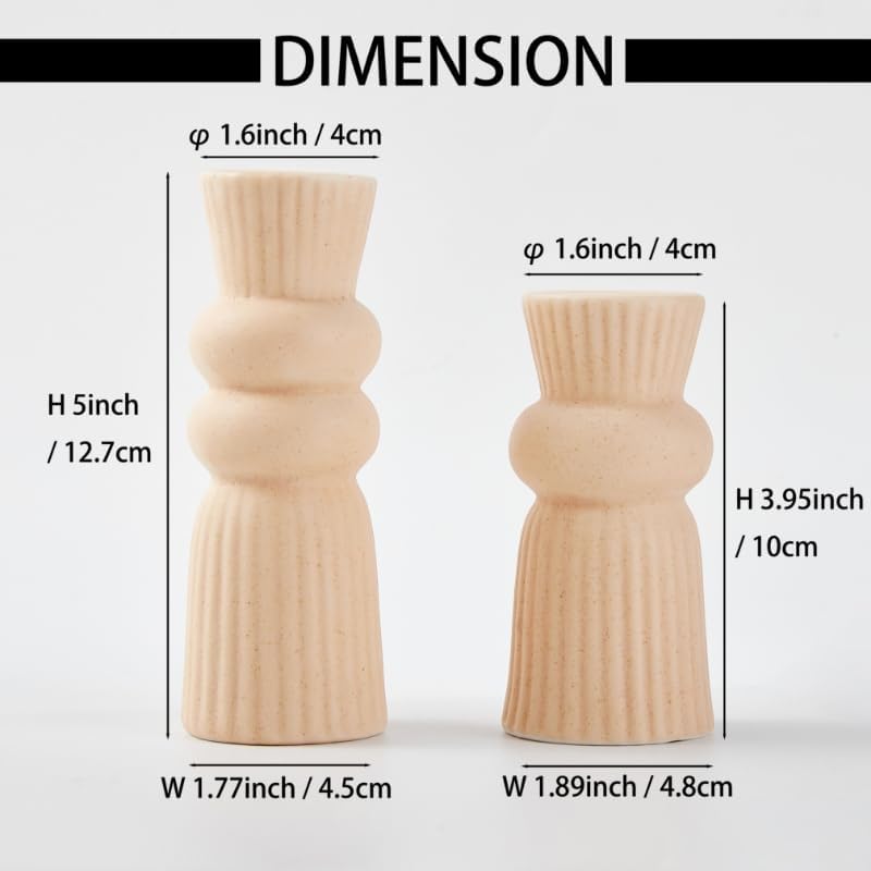 Ceramic Candle Holder for Home Decor Modern Abstract Candlestick Holders Taper Candle Holder Decorations for Table Centerpiece Living Room TV Stand Mantel or Shelf - Image 2