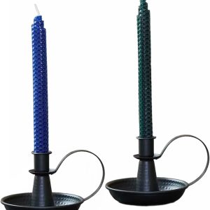 Retro Iron Taper Candle Holder，Black Candlestick Holders Candlelight Stand for Farmhouse Decor Home Wedding Party Table Decoration（2pcs）
